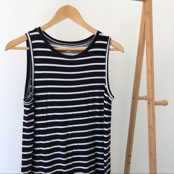 St. John’s Bay Striped Sleeveless Midi Dress - Picture 4 of 6